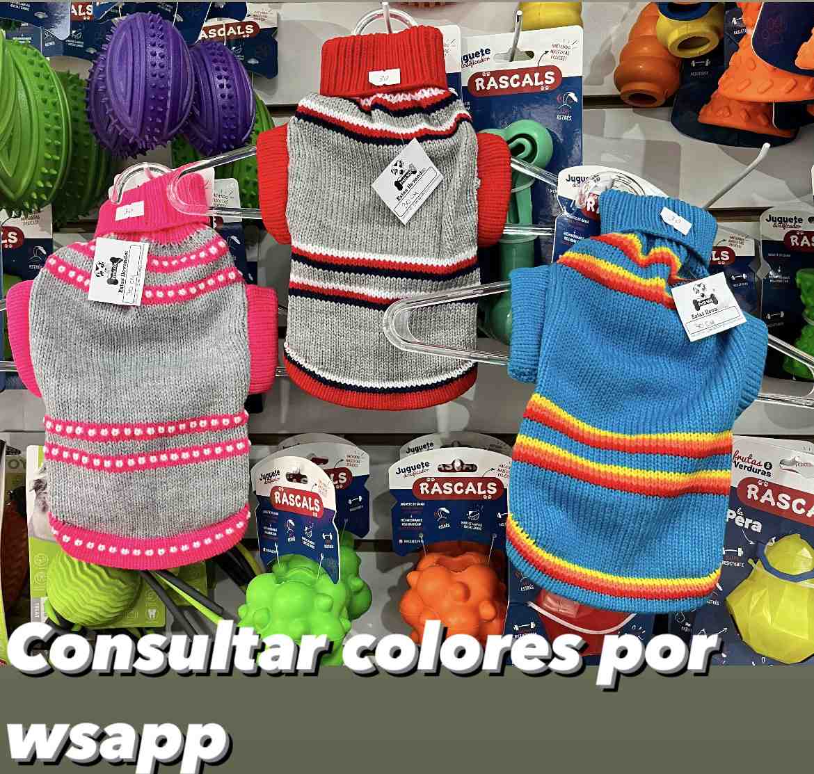 CHALECO TEJIDO 30 CM (CONSULTAR COLORES)